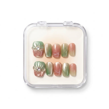 Jade & Rose Cat-Eye Handmade Press-On Nails S037