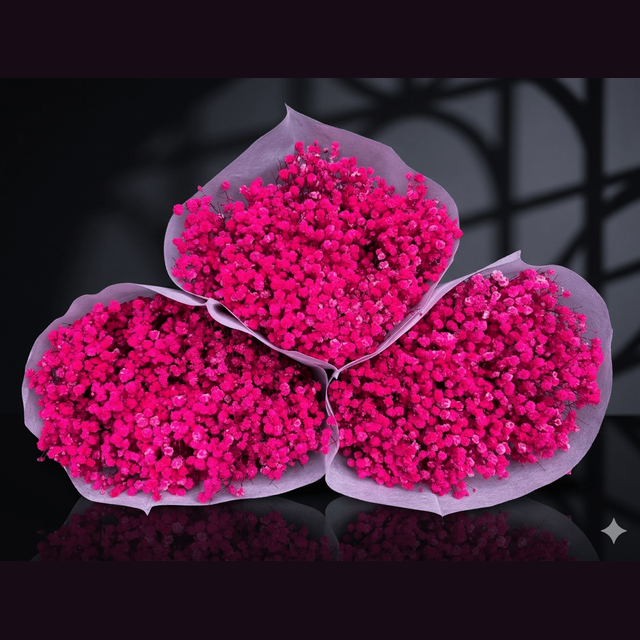 Preserved Baby's Breath Hot Pink