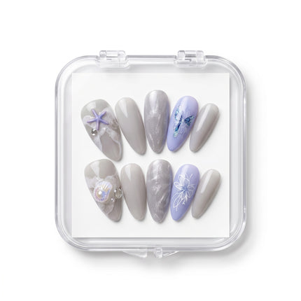 Mystic Ocean Whisper Glitter Gel Press-On Nails S013