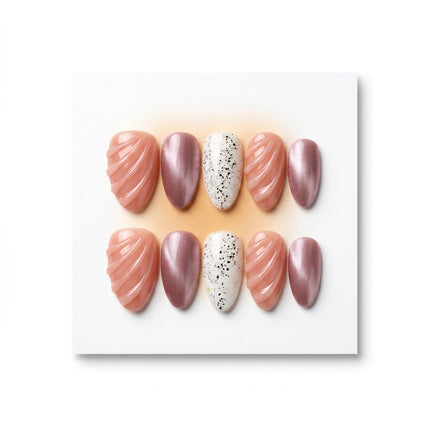 Sunset Shoreline 3D Ribbon Press-On Set S055