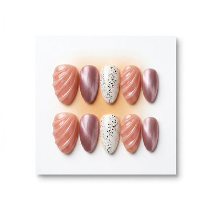 Sunset Shoreline 3D Ribbon Press-On Set S055